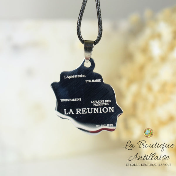 COLLIER PENDENTIF LA REUNION ARGENT