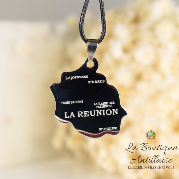 COLLIER PENDENTIF LA REUNION ARGENT
