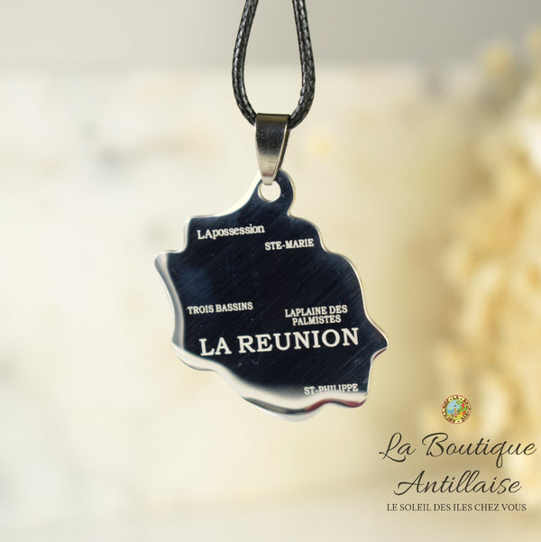 COLLIER PENDENTIF LA REUNION ARGENT
