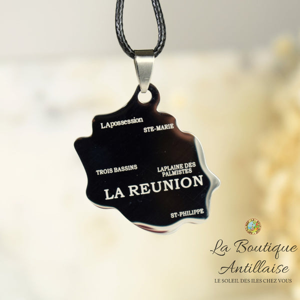 COLLIER PENDENTIF LA REUNION ARGENT