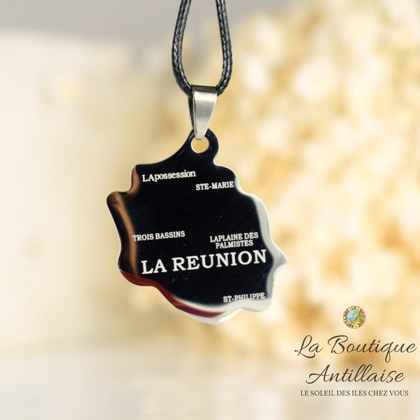 COLLIER PENDENTIF LA REUNION ARGENT