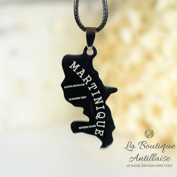 COLLIER PENDENTIF MARTINIQUE ARGENT PETIT - La Boutique Antillaise