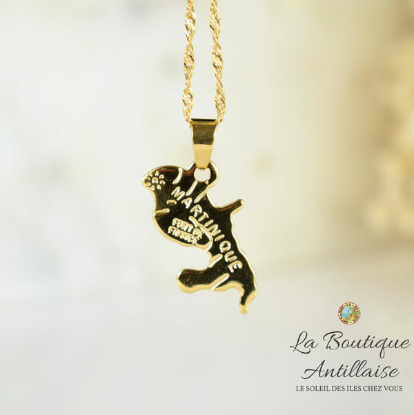 COLLIER PENDENTIF MARTINIQUE OR PETIT - La Boutique Antillaise