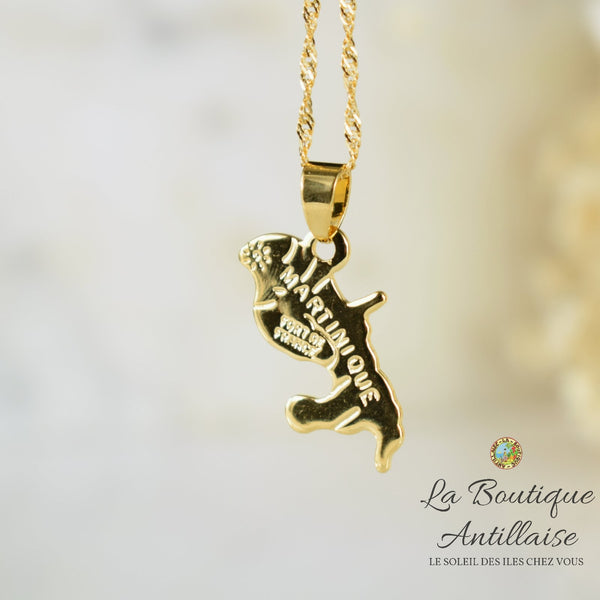 COLLIER PENDENTIF MARTINIQUE OR PETIT - La Boutique Antillaise