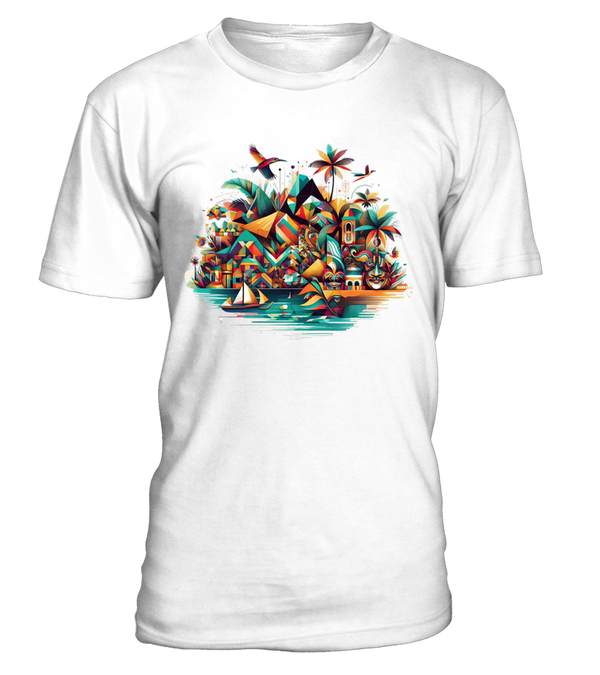 Tshirt unisexe Village coloré