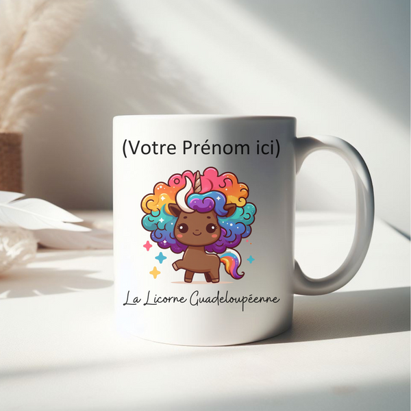 Mug personnalisé La Licorne Guadeloupéenne