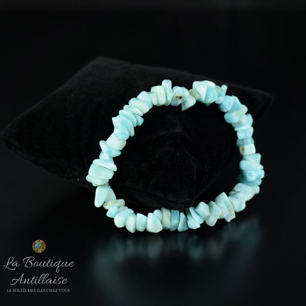 LARIMAR BRACELET BAROQUE CHIPS 8MM - La Boutique Antillaise