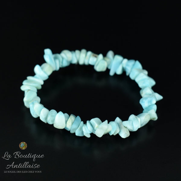 LARIMAR BRACELET BAROQUE CHIPS 8MM - La Boutique Antillaise