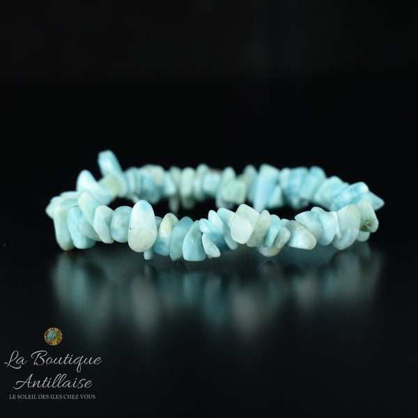 LARIMAR BRACELET BAROQUE CHIPS 8MM - La Boutique Antillaise