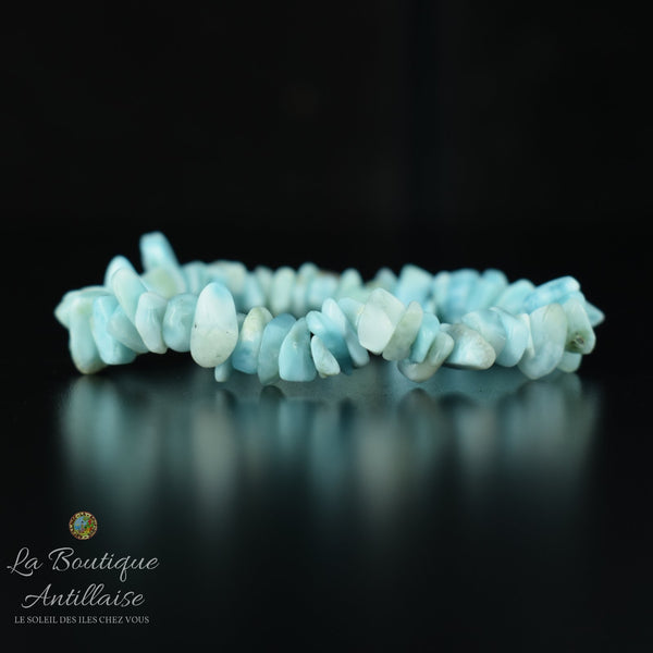 LARIMAR BRACELET BAROQUE CHIPS 8MM - La Boutique Antillaise