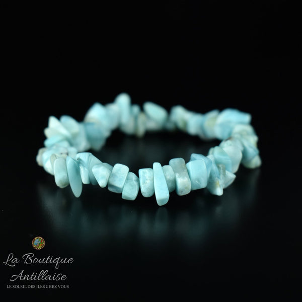 LARIMAR BRACELET BAROQUE CHIPS 8MM - La Boutique Antillaise