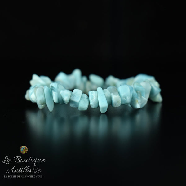 LARIMAR BRACELET BAROQUE CHIPS 8MM - La Boutique Antillaise