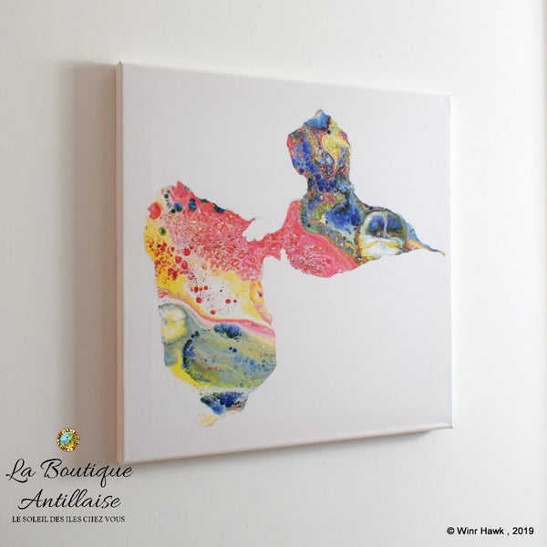 COULEURS DE GUADELOUPE - TABLEAU DÉCORATION ANTILLAISE - La Boutique Antillaise