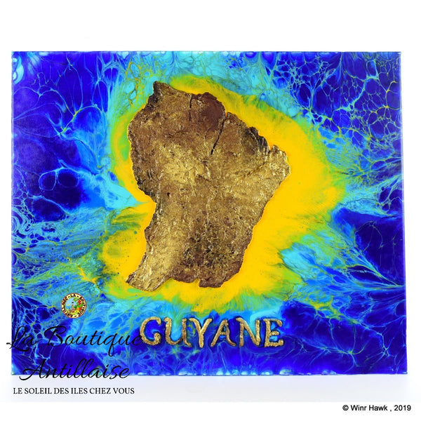"LA GUYANE BLEU D'OUTREMER" - WINRHAWK - TABLEAU DE GUYANE - La Boutique Antillaise