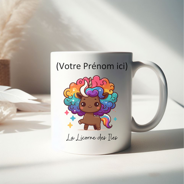 Mug personnalisé La Licorne des iles