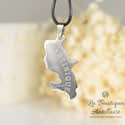 Pendentif Carte De La Martinique En Argent 925 - Bijou Poinçonné, Dimensions 2,5 X 1,4 Cm - 8