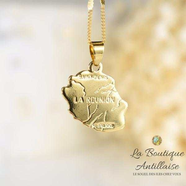 Collier petit pendentif La Réunion or
