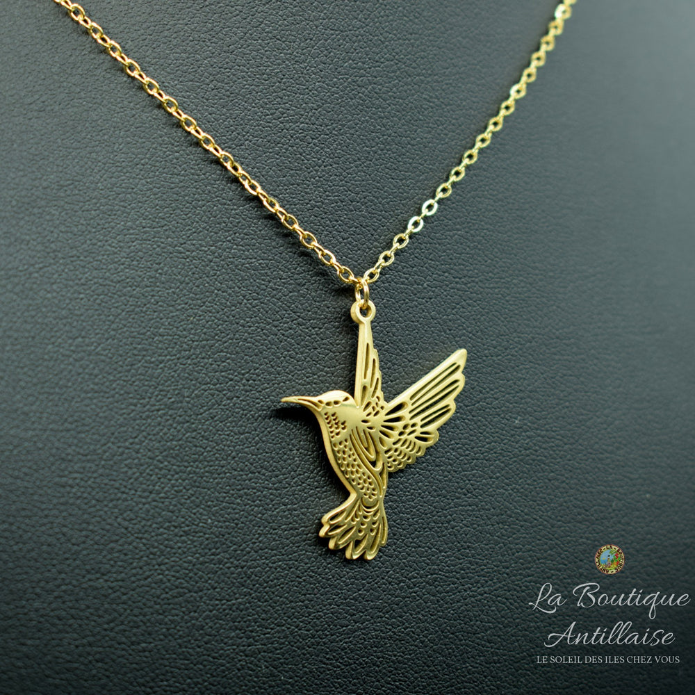 Collier oiseau colibri - Collier chaîne argent 925 - bijoux oiseau Collier oiseau colibri - Collier chaîne argent 925 - bijoux oiseau